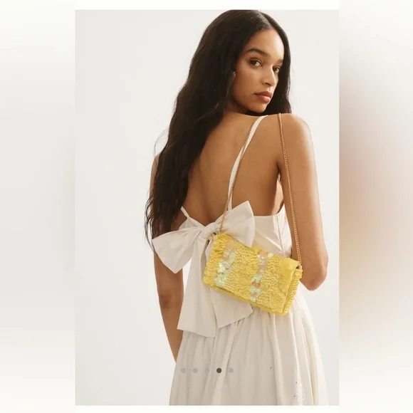 NWT By Anthropologie White Eyelet Cutwork Midi Dress Size Small - Picture 4 of 5